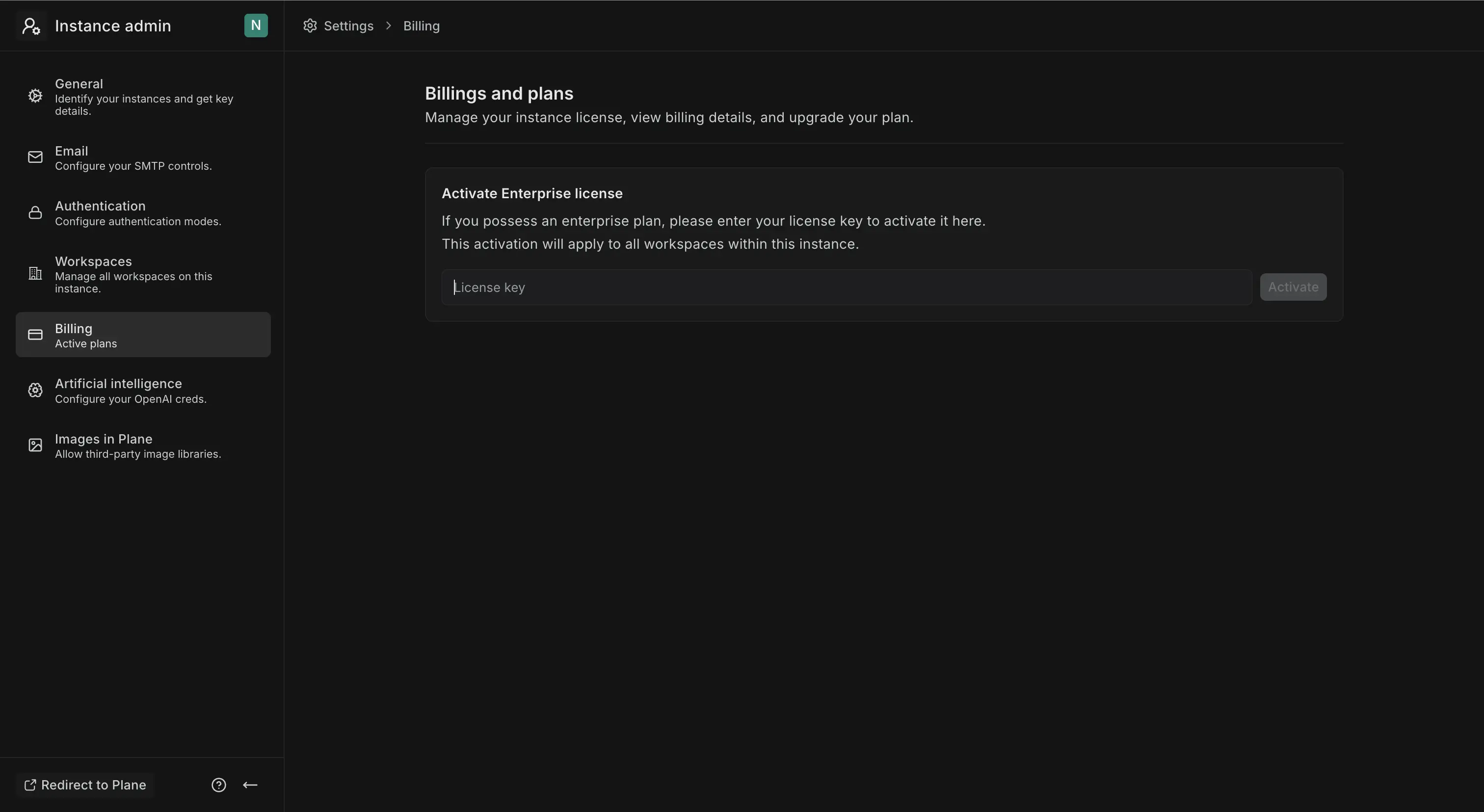 Activate Enterprise license